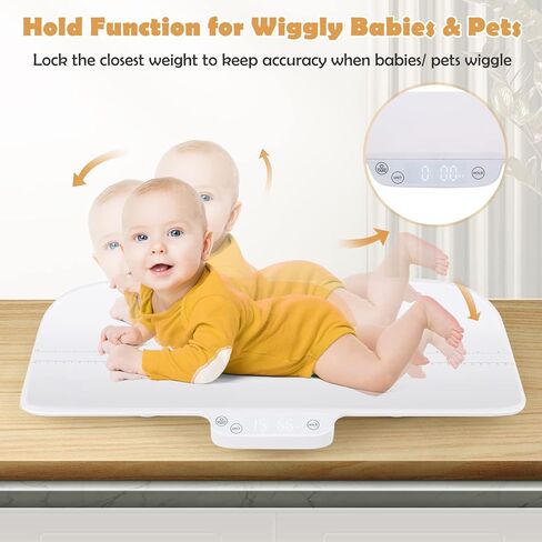 GLACER Baby Scale Pet Scale, 66lb Digital Weighing Scale W/Smart APP Control, Hold & Tare Function, Toddler Scale W/ 4 Units (lbs/g/kg/oz), Weighing Scale for Newborn, Animals, High Precision at 0.1oz in Saudi Arabia