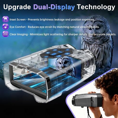 Night Vision Goggles, 4K Night Vision Binoculars for Adults with 5000mAh Battery, Upgraded 16X Zoom 9X Infrared Binoculars with 64GB Card for Photo & Video,Ideal for Camping Wildlife Observation in Saudi Arabia