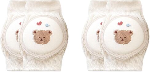 SONARIN 2 Pairs Baby Knee Pads for Crawling,Elastic Baby Crawling Knee Pads Baby Knee Protectors Leg Warmers for 0-36 Months in Saudi Arabia