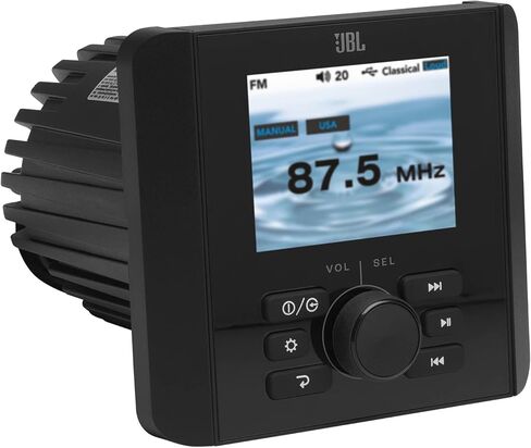 جهاز استقبال JBL JAM5000N Marine مثبت على مقياس مع AM/FM، خرج طاقة عالي، بلوتوث، 3 مناطق، NMEA2000 in Saudi Arabia