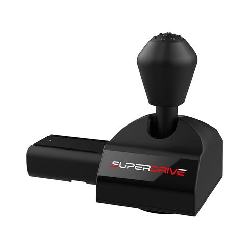 SUBSONIC - عجلة القيادة Superdrive 220 RS-X - عجلة سباق LED مزدوجة عصا التحكم مع ناقل الحركة، دوران 180 درجة، دواسات ومبدلات مجداف. لجهاز سويتش 2 / سويتش وبلاي ستيشن 4 والكمبيوتر الشخصي وإكس بوكس ​​- أسود in Kuwait
