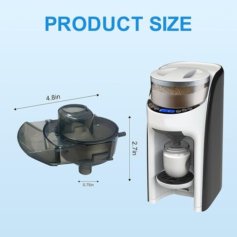 قمع بديل متوافق مع Baby Brezza Formula Pro Advanced، قمع وغطاء بديل، غير مناسب لآلة الخلاط Mini Formula Pro، رمادي (3 عبوات) in Kuwait