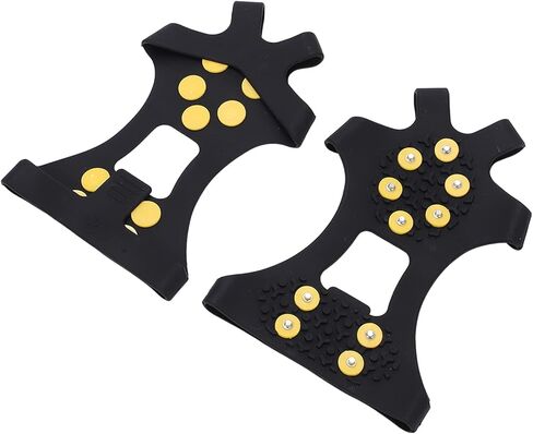 generic 10 Tooth Ice Cleats, Ice Grippers Traction Cleats Shoes and Boots,Outdoor Climbing Crampons Anti Slip Stainless Steel Mountaineering Snow Gripper in Saudi Arabia