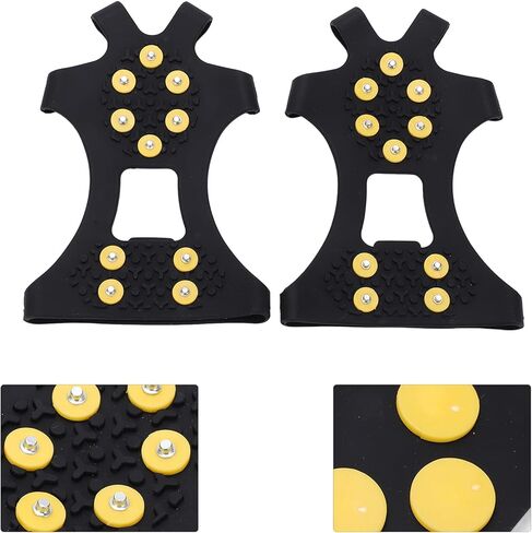 generic 10 Tooth Ice Cleats, Ice Grippers Traction Cleats Shoes and Boots,Outdoor Climbing Crampons Anti Slip Stainless Steel Mountaineering Snow Gripper in Saudi Arabia