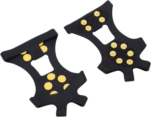 generic 10 Tooth Ice Cleats, Ice Grippers Traction Cleats Shoes and Boots,Outdoor Climbing Crampons Anti Slip Stainless Steel Mountaineering Snow Gripper in Saudi Arabia