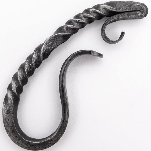 Armory Replicas Scorching Contact Iron Pot Holder | Medieval Hand Forged Functional Prop Camping Kettle Handle Hook in Saudi Arabia