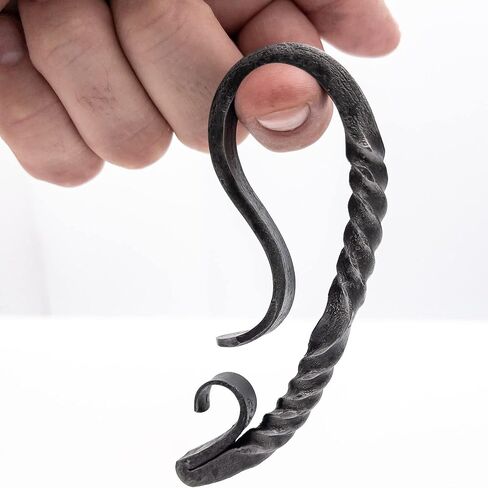 Armory Replicas Scorching Contact Iron Pot Holder | Medieval Hand Forged Functional Prop Camping Kettle Handle Hook in Saudi Arabia