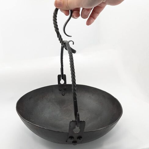 Armory Replicas Scorching Contact Iron Pot Holder | Medieval Hand Forged Functional Prop Camping Kettle Handle Hook in Saudi Arabia