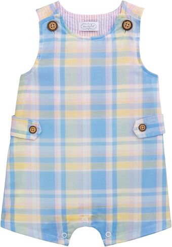 Mud Pie Baby Boy Madras Plaid Spring Jon Jon in Saudi Arabia