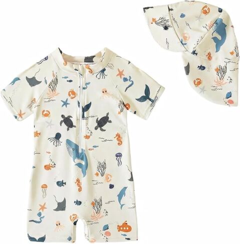 DivingBirds Baby Swimsuit One Piece Toddler Swimwear UV Sunsafe Baby Girls' Boys'Rashgard Swim Suit,3 Months-4 Years in Saudi Arabia