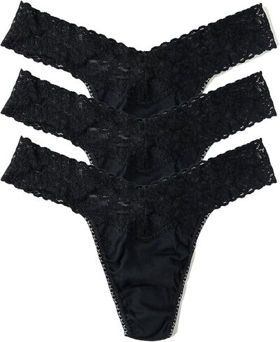 hanky panky - Supima Cotton Original Rise Thongs for Women | Lacy Lingerie, Cotton Panties | One Size (4-14) | 3 pack in Saudi Arabia