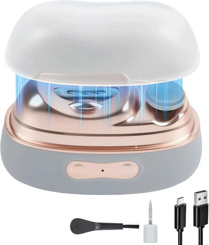 ماكينة قص أظافر كهربائية 2026 مع ضوء LED وسرعتين، ماكينة تشذيب أظافر كهربائية جديدة 2 في 1 مع تخزين مشبك أظافر، تصميم 3 في 1، ماكينة قص أظافر أوتوماتيكية قابلة لإعادة الشحن عبر USB للأطفال وكبار السن والبالغين in Kuwait