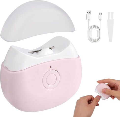 2026 New Electric Nail Clippers, Automatic Nail Trimmer with LED Light & 2 Speeds - Safe Portable Nail Cutter for Baby Kids Adult Seniors, Portable for Home Travel (Pink) in Saudi Arabia