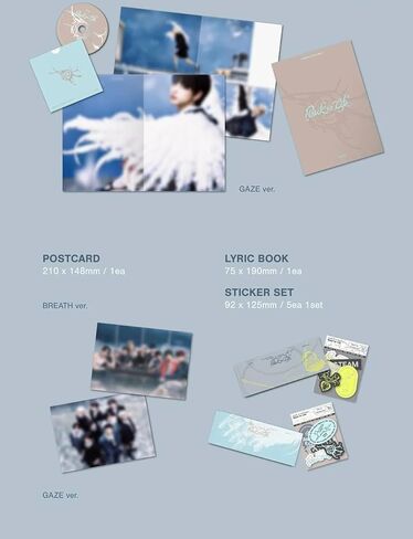 &TEAM Back to Life 1st KR Mini Album [GAZE Ver.] كتاب صور + قرص مضغوط + 2 بطاقة صور + بطاقة بريدية + مجموعة ملصقات in Kuwait