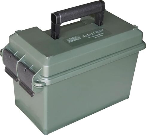 علبة ذخيرة MTM AC50C، عيار 50، صناديق ميدانية، صندوق تخزين قابل للقفل بمقبض، مقاوم للماء والغبار، يؤمن معدات الصيد واللوازم والرصاص، قابل للتكديس، صنع في الولايات المتحدة الأمريكية in Kuwait