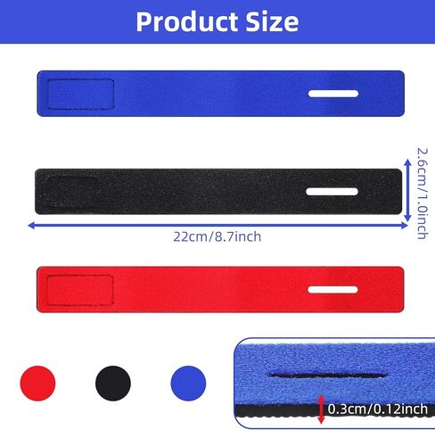 أشرطة صنارة الصيد 6 عبوات | أغلفة عمود مرنة ممتازة مع خطاف وحلقة، وربطات صنارة الصيد لقضبان الصب، وقضبان الغزل وقضبان الطيران | يؤمن قضبان الصيد ومضارب كرة الريشة والسهام in Kuwait