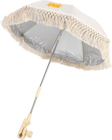 Baby Stroller Parasol, Cartoon Animal Style 63x50cm Adjustable Angle Clamp On Universal Baby Stroller Sun Protection Parasol with Umbrella Clip Fixing Device for Trolley Wheelchair (Tiger) in Saudi Arabia