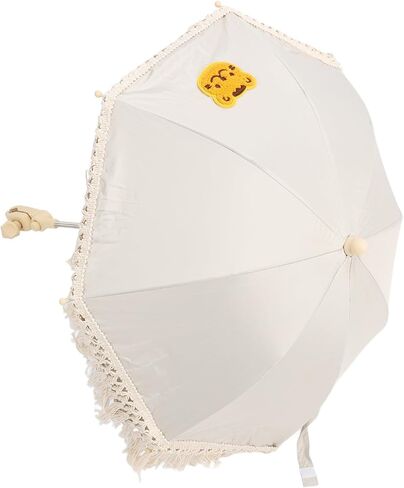 Baby Stroller Parasol, Cartoon Animal Style 63x50cm Adjustable Angle Clamp On Universal Baby Stroller Sun Protection Parasol with Umbrella Clip Fixing Device for Trolley Wheelchair (Tiger) in Saudi Arabia