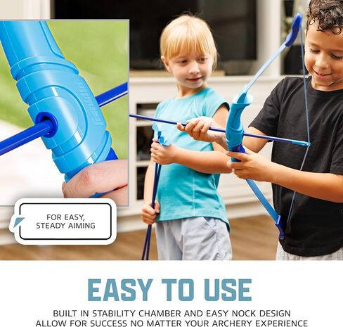 Franklin Sports Kids Archery Bow and Arrow Set - Indoor Toy Archery Set - Plastic Bow and Toy Arrows for Kids - Complete Youth Set in Saudi Arabia