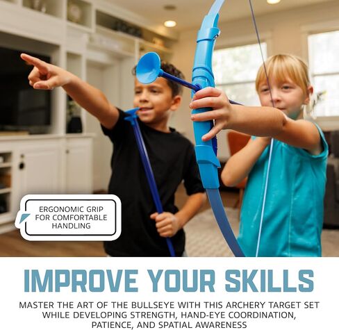 Franklin Sports Kids Archery Bow and Arrow Set - Indoor Toy Archery Set - Plastic Bow and Toy Arrows for Kids - Complete Youth Set in Saudi Arabia
