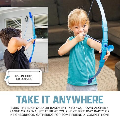 Franklin Sports Kids Archery Bow and Arrow Set - Indoor Toy Archery Set - Plastic Bow and Toy Arrows for Kids - Complete Youth Set in Saudi Arabia
