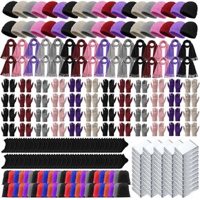 Shyyween 300 Pcs Homeless Care Package Supplies Bulk Winter Emergency Blankets Beanies Hat Gloves Scarves Socks Bags for Men Women (6 Colors A) in Saudi Arabia