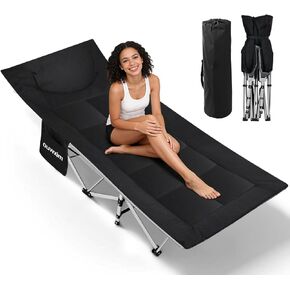 أسرة تخييم للبالغين، أسرة للنوم، وسادة ووسادة، سرير خيمة تخييم، سعة عالية للوزن، تخزين مدمج، مع حقيبة حمل، مثالية للتخييم في الهواء الطلق، والاستخدام المكتبي، والقيلولة، ورحلات الشاطئ in Kuwait