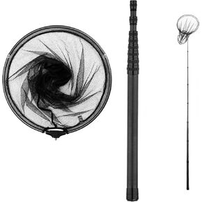 9ft/11.15ft Extra Long Fishing Net with Telescoping Handle, Carbon Fiber Extendable Landing Net, Dip Net for Fishing, Crab nets for Crabbing, Rubber Coated Netting, Holds up to 20lbs in Saudi Arabia