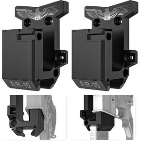 Witto 2-Pack AR15 Wall Mount for 223/5.56 Rifle+Magazine، AR Rifle Wall Rack Runner Mount Display مع مادة PA قوية وصلبة، سطح بلوري، حامل AR للجدار، يتحمل 300 رطل من التوتر in Kuwait
