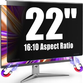 شاشة خصوصية مغناطيسية مقاس 24 بوصة للكمبيوتر الشخصي بنسبة عرض إلى ارتفاع 16:9، درع ضوء أزرق معلق مضاد للوهج لحماية العينين، فلتر خاص للتعتيم ومضاد للتجسس قابل للإزالة in Kuwait