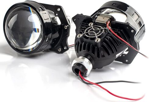 3.0 inch Bi Projector Lens with White Yellow Angel Eyes Black Shrouds,DRL Turn Signal Light Car Headlight Retrofit kit for H1 H4 H7 Car Motorcycle in Saudi Arabia