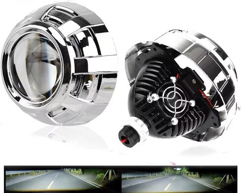 3.0 inch Bi Projector Lens with White Yellow Angel Eyes Black Shrouds,DRL Turn Signal Light Car Headlight Retrofit kit for H1 H4 H7 Car Motorcycle in Saudi Arabia