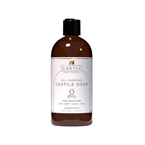 Castile Soap Liquid Unscented 16 Oz - All Purpose Liquid Castile Soap Unscented Gentle Cleanser For Hair Body Wash Hand Wash Home Nourishing Formula Gentle on Skin For All Ages Daily Care in Saudi Arabia