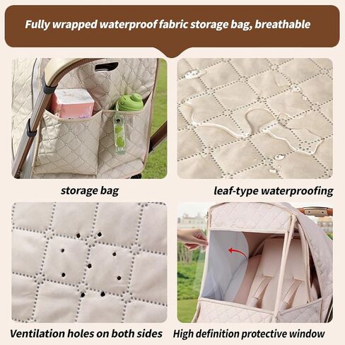 Lightweight Foldable Strollers Weather Shielding Strong Water Strollers Canopys Suitable for Most Carriages General Strollers Rain Cover in Saudi Arabia