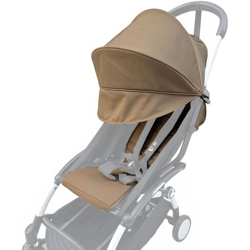 مجموعة بديلة لعربة الأطفال متوافقة مع Babyzen YOYO/YOYO+/ YOYO2/Stokke YOYO3، مجموعة أكثر من 6 ألوان، وسادة مقعد سميكة ومظلة قابلة للتمديد، قماش مسامي طارد للماء (زيتوني) in Kuwait