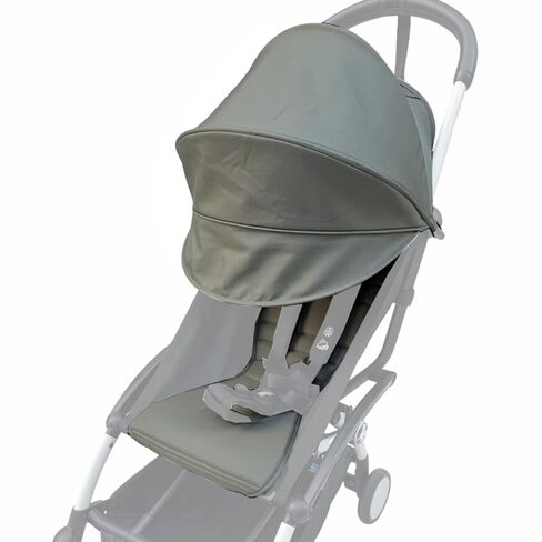 مجموعة بديلة لعربة الأطفال متوافقة مع Babyzen YOYO/YOYO+/ YOYO2/Stokke YOYO3، مجموعة أكثر من 6 ألوان، وسادة مقعد سميكة ومظلة قابلة للتمديد، قماش مسامي طارد للماء (زيتوني) in Kuwait
