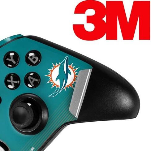 ملصق Skinit المخصص للألعاب متوافق مع وحدة تحكم Xbox One Elite - تصميم مرخص رسميًا من NFL Miami Dolphins Breakaway in Kuwait