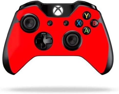 غلاف لاصق واقٍ من الفينيل متوافق مع غلاف لاصق لوحدة التحكم Microsoft Xbox One/One S باللون الأحمر الصلب in Kuwait