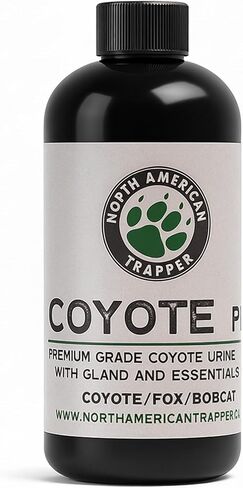 Coyote Urine & Coyote Plus - بول عالي الجودة 8oz أو مزيج من الغدة والبول والزيت 16oz - قاعدة رائحة Canid ممتازة للاستخدام في الهواء الطلق وإدارة الحياة البرية in Kuwait