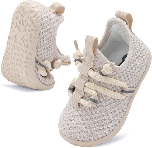 Besroad Baby Boys Girls First Walking Shoes Infant Crib Shoes Breathable Slip On Sneaker Lightweight Barefoot Shoe for Babies in Saudi Arabia