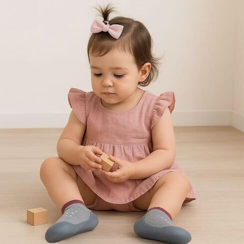 PandaEar Baby Sock Shoes Toddler Walking Shoes, Non-Slip Soft Sole Sneakers Breathable Slippers for Infant Boys Girls in Saudi Arabia
