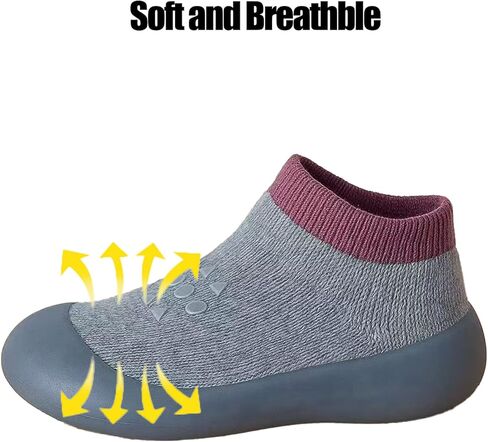 PandaEar Baby Sock Shoes Toddler Walking Shoes, Non-Slip Soft Sole Sneakers Breathable Slippers for Infant Boys Girls in Saudi Arabia