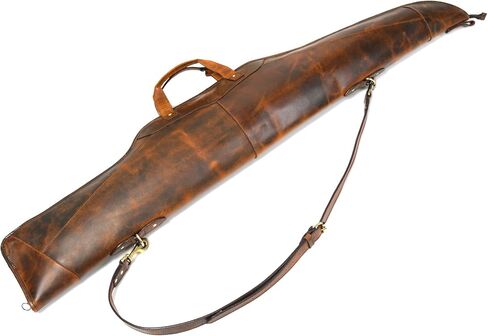 جلد البقر الجلود الحافظة بندقية حقيبة غير منظار بندقية حالات Scabbard بندقية الرافعة اليدوية بندقية حالة الصيد نطاق وغير منظار in Kuwait