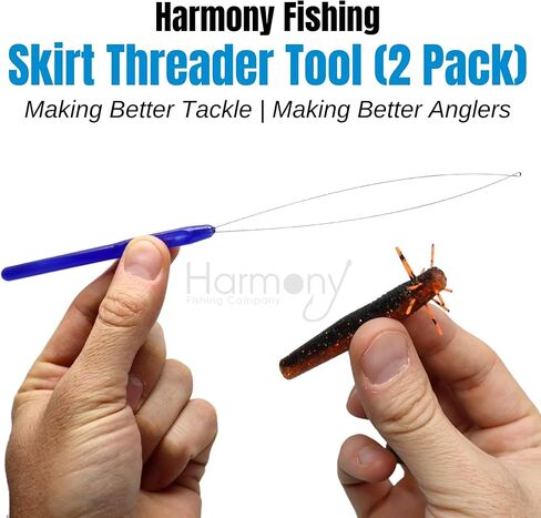 Harmony Fishing - أداة خيط التنورة (عبوة من قطعتين + 8 تنانير من السيليكون) - إنشاء طعوم باس على شكل نرد غامض مخصص in Saudi Arabia