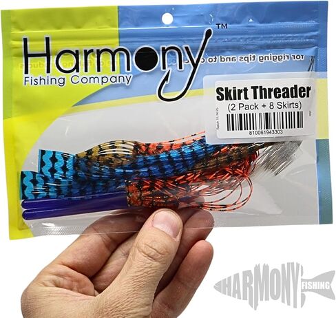 Harmony Fishing - أداة خيط التنورة (عبوة من قطعتين + 8 تنانير من السيليكون) - إنشاء طعوم باس على شكل نرد غامض مخصص in Saudi Arabia