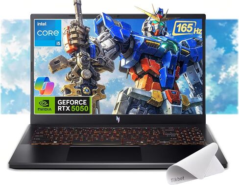 كمبيوتر محمول للألعاب acer Nitro V 15.6 بوصة FHD IPS 165 هرتز، Intel Core i5-13420H، NVIDIA GeForce RTX 5050 مع 8 جيجابايت GDDR7 VRAM، Win11H، مع لوحة ماوس (16 جيجابايت RAM، 512 جيجابايت PCIe SSD) in Kuwait