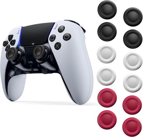 قبعات عصا التحكم البديلة من NEWDERY لوحدة تحكم PS4/PS5، لأغطية مقابض الإبهام PS5/PS4، مضادة للالتصاق، مضادة للانزلاق، مضادة للخدش، مضادة لبصمات الأصابع، لأغطية عصا التحكم PS4/PS5-(12 قطعة) in Saudi Arabia