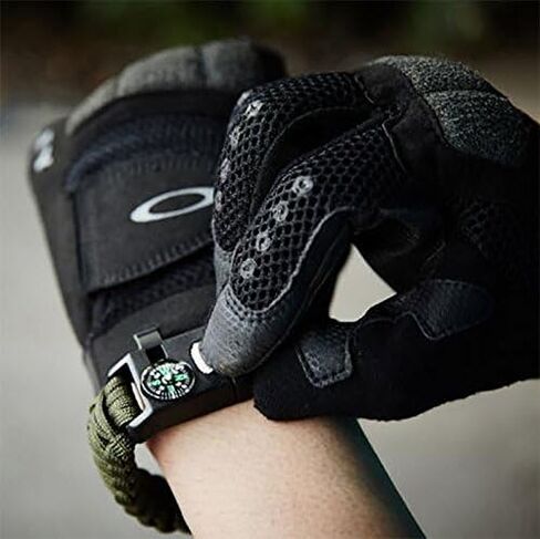 MQQC Kissmi 10 Pack Paracord Bracelet Survival Gear with Compass, Fire Starter, Whistle and Emergency Knife,Best Wildness Survival -Kit for Camping/Hiking in Kuwait