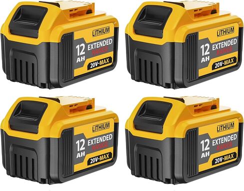 قطعتان بديلتان بقدرة 8000 مللي أمبير في الساعة لبطارية Dewalt 20V MAX - متوافقة مع DCB200 DCB206 DCB207 DCB201 والأدوات اللاسلكية، سعة عالية وطاقة طويلة الأمد in Kuwait