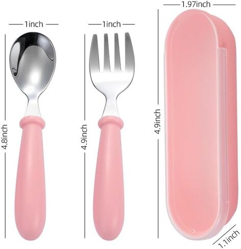 Colored stainless steel tableware set, metal silverware, round handle, dishwasher safety fork, spoon for home, dining room and kitchen-green in Saudi Arabia
